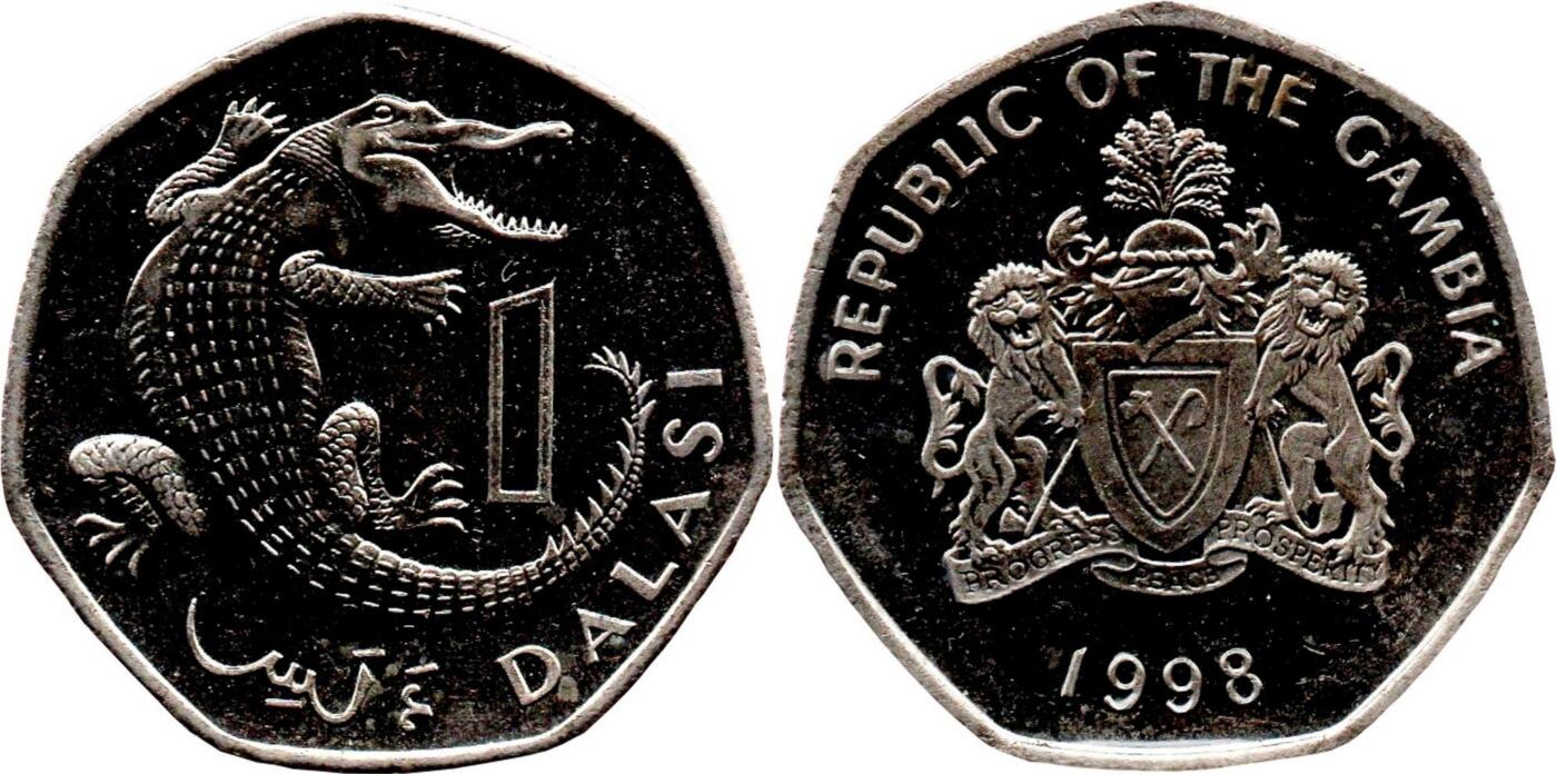1998年冈比亚1达拉西硬币
