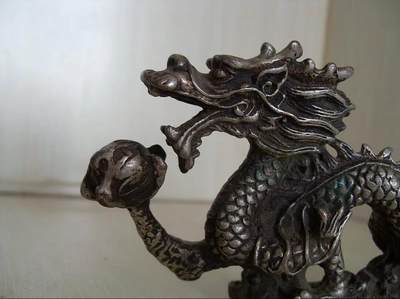 古董镀银镇纸笔架！！