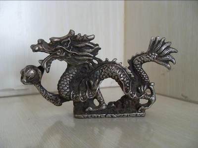 古董镀银镇纸笔架！！