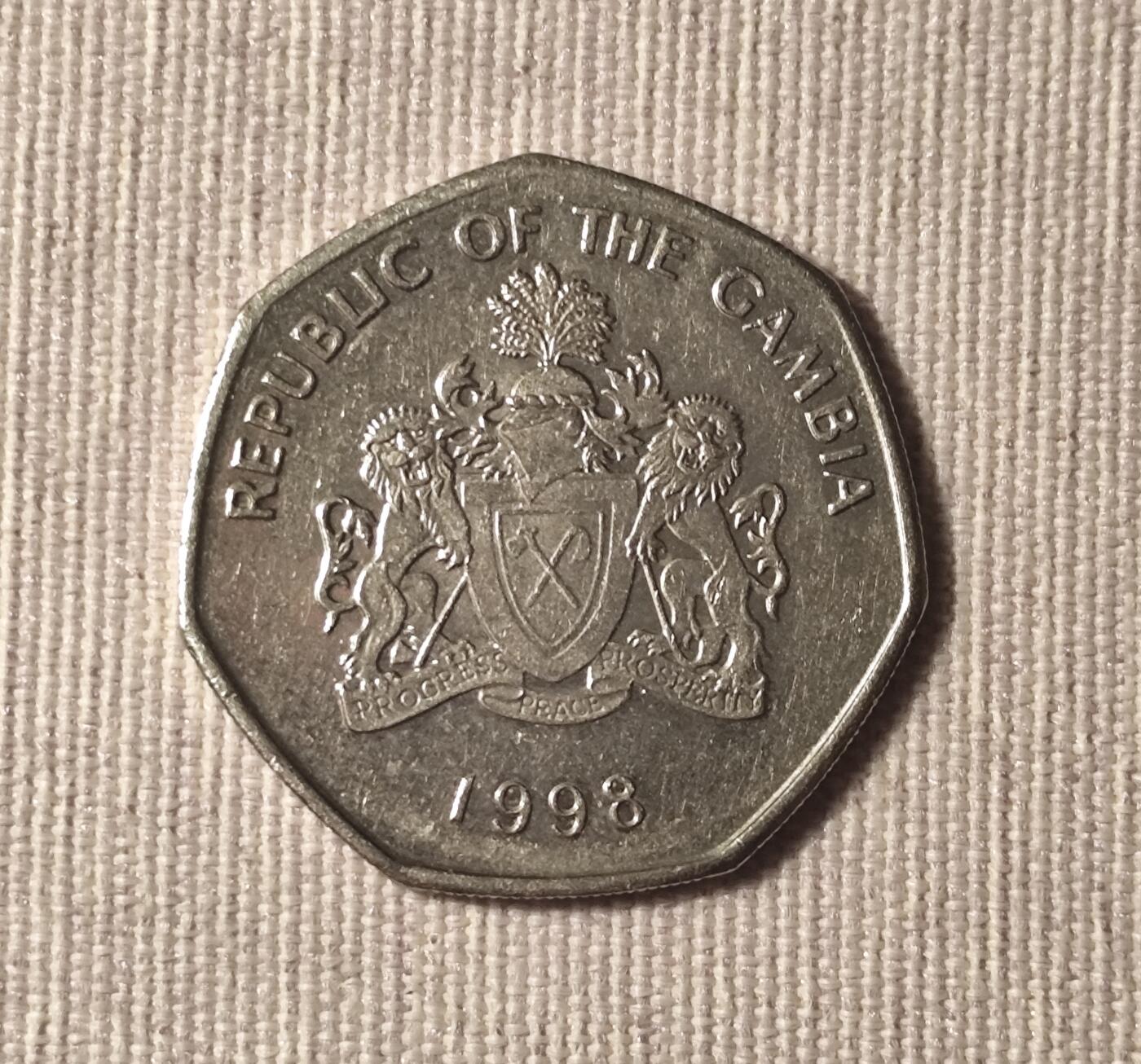 1998年冈比亚1达拉西硬币