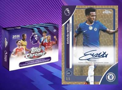 25/26 Topps Chrome英超蓝宝石、摄政街独占盒和直供盒配置公开