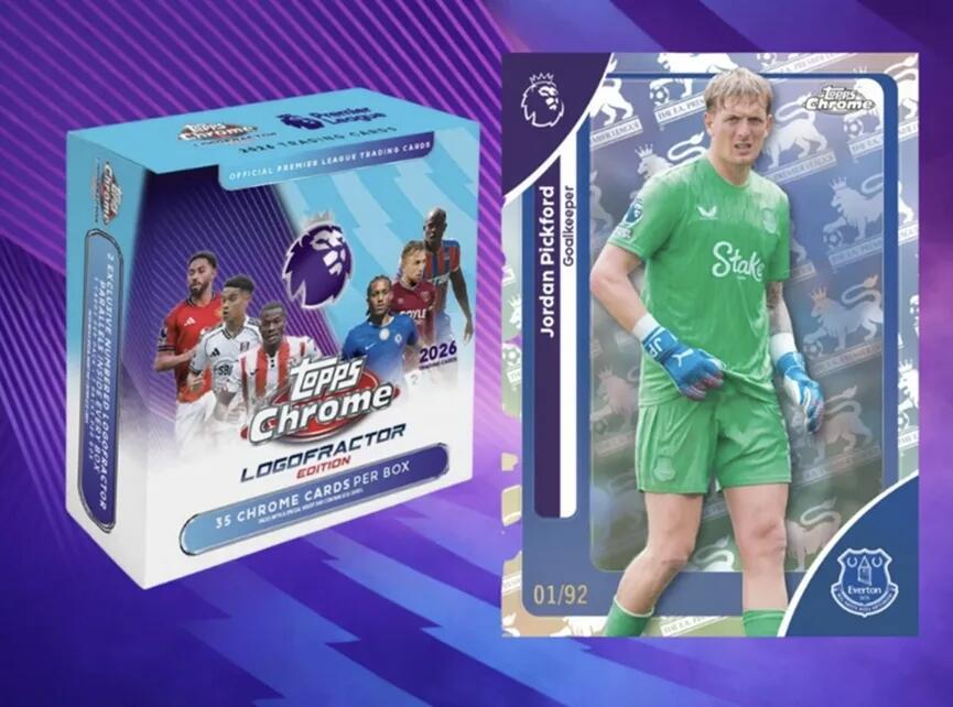 25/26 Topps Chrome英超蓝宝石、摄政街独占盒和直供盒配置公开