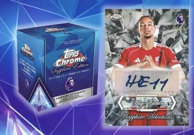 25/26 Topps Chrome英超蓝宝石、摄政街独占盒和直供盒配置公开