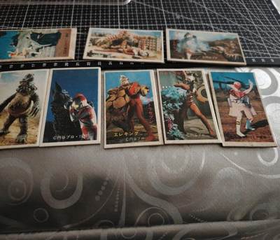古早卡片，非食品卡，奥特曼打小怪兽