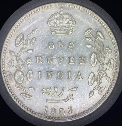 1906B英属印度爱七1卢比