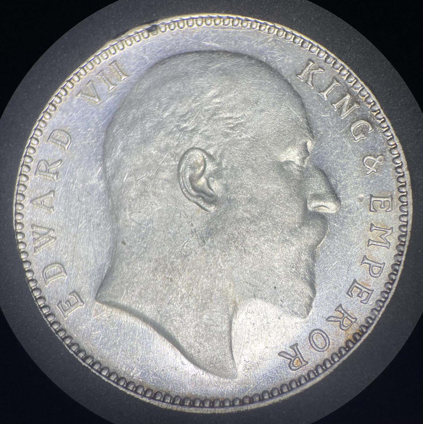 1906B英属印度爱七1卢比