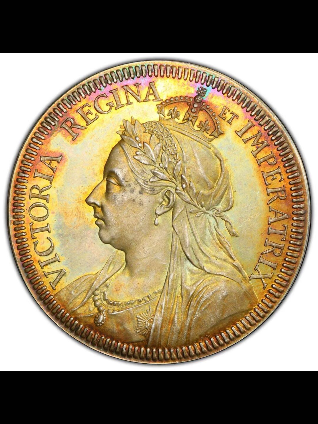 1887年高冠披纱维多利亚女王/帝国理工学院银章