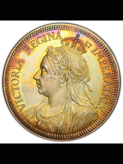 1887年高冠披纱维多利亚女王/帝国理工学院银章