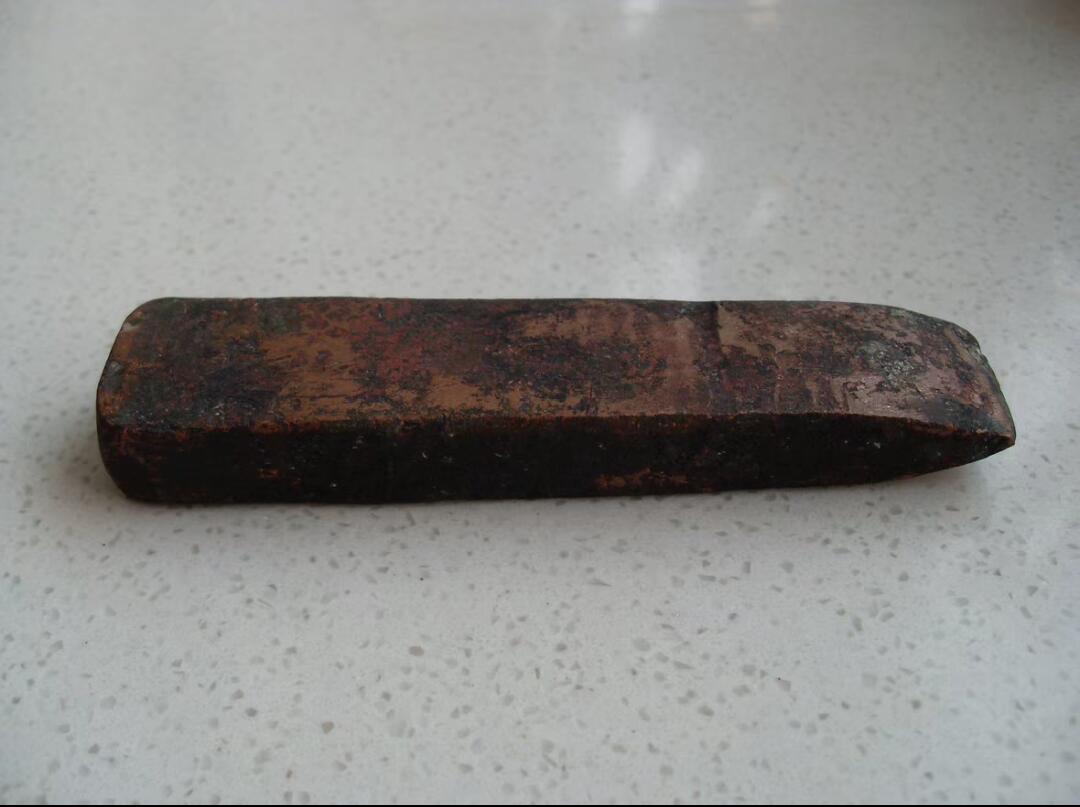 民国老紫铜条 镇纸 收藏铜器