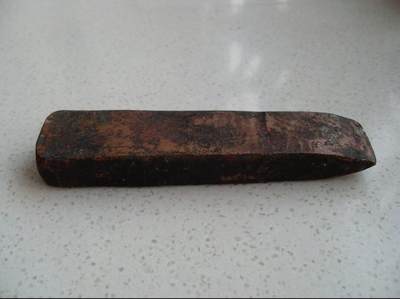 民国老紫铜条 镇纸 收藏铜器