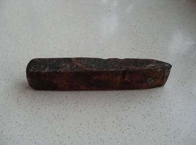 民国老紫铜条 镇纸 收藏铜器