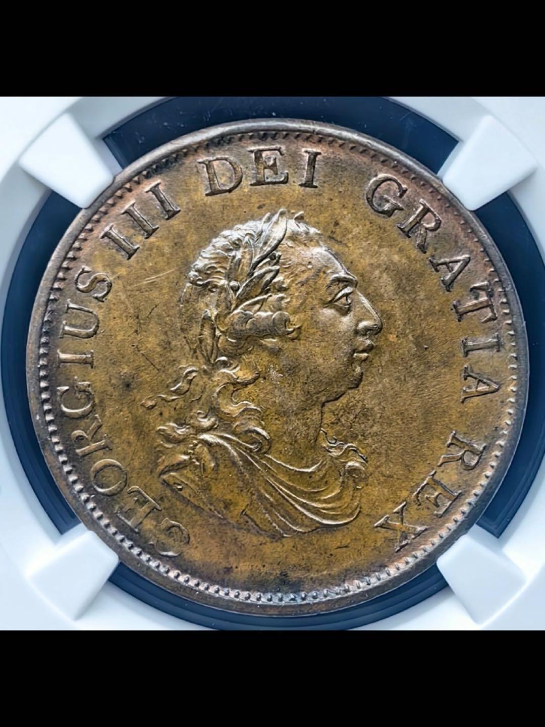 英国1799年1/2便士铜币