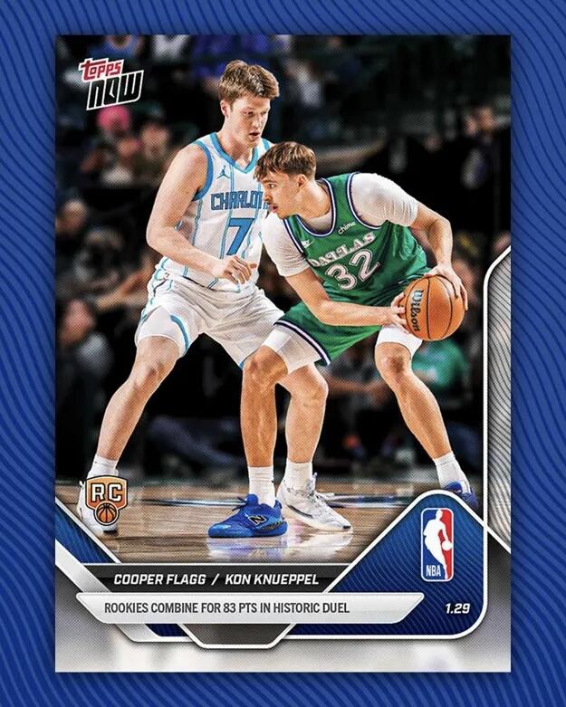 抢弗拉格、克努佩尔双人物料新秀签！两位顶级好秀Topps Now的幸运Hit这次光顾谁