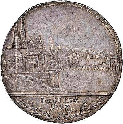 1793年瑞士巴塞尔城市景观泰勒银币