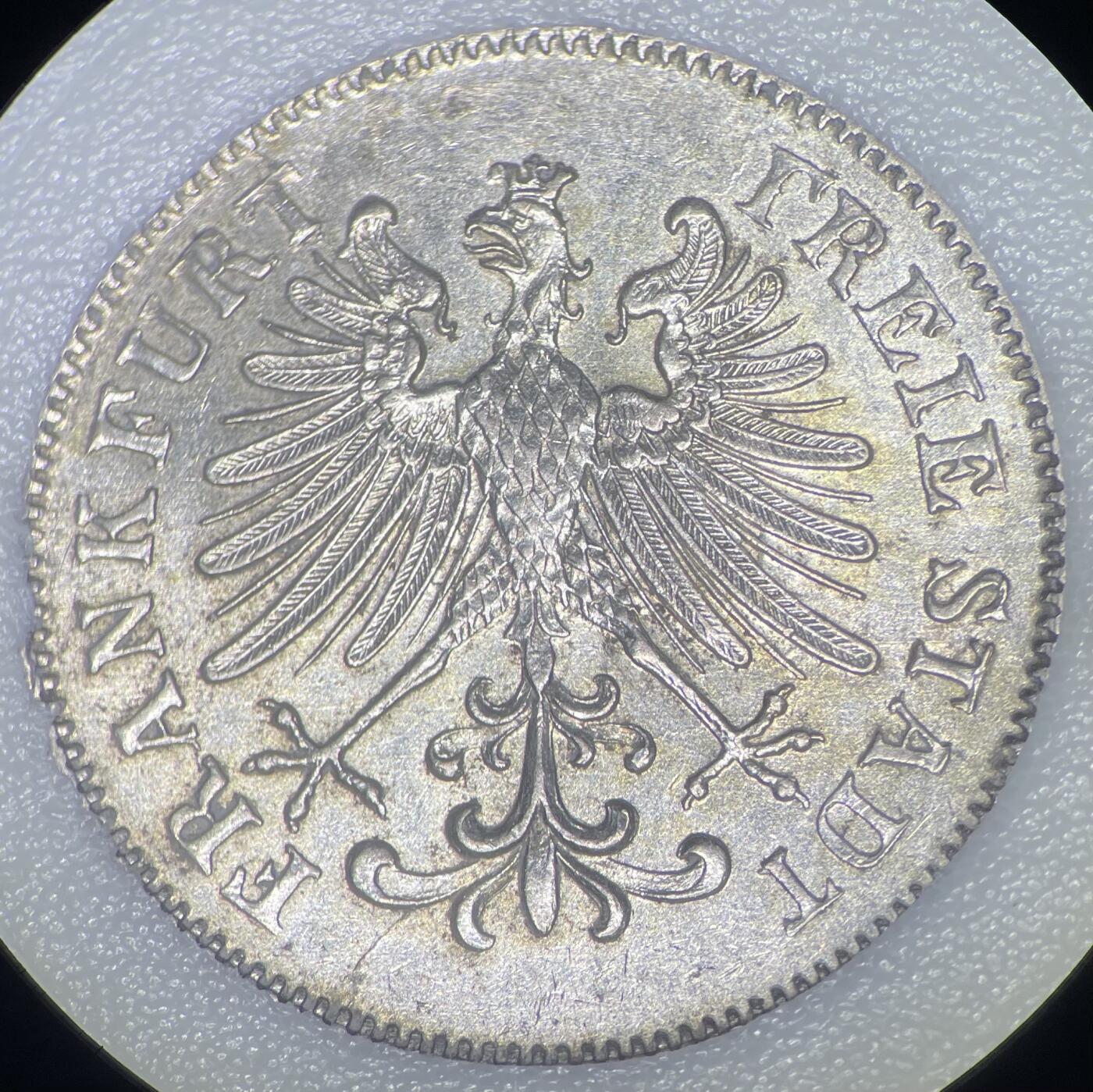 1848法兰克福6克罗泽银币