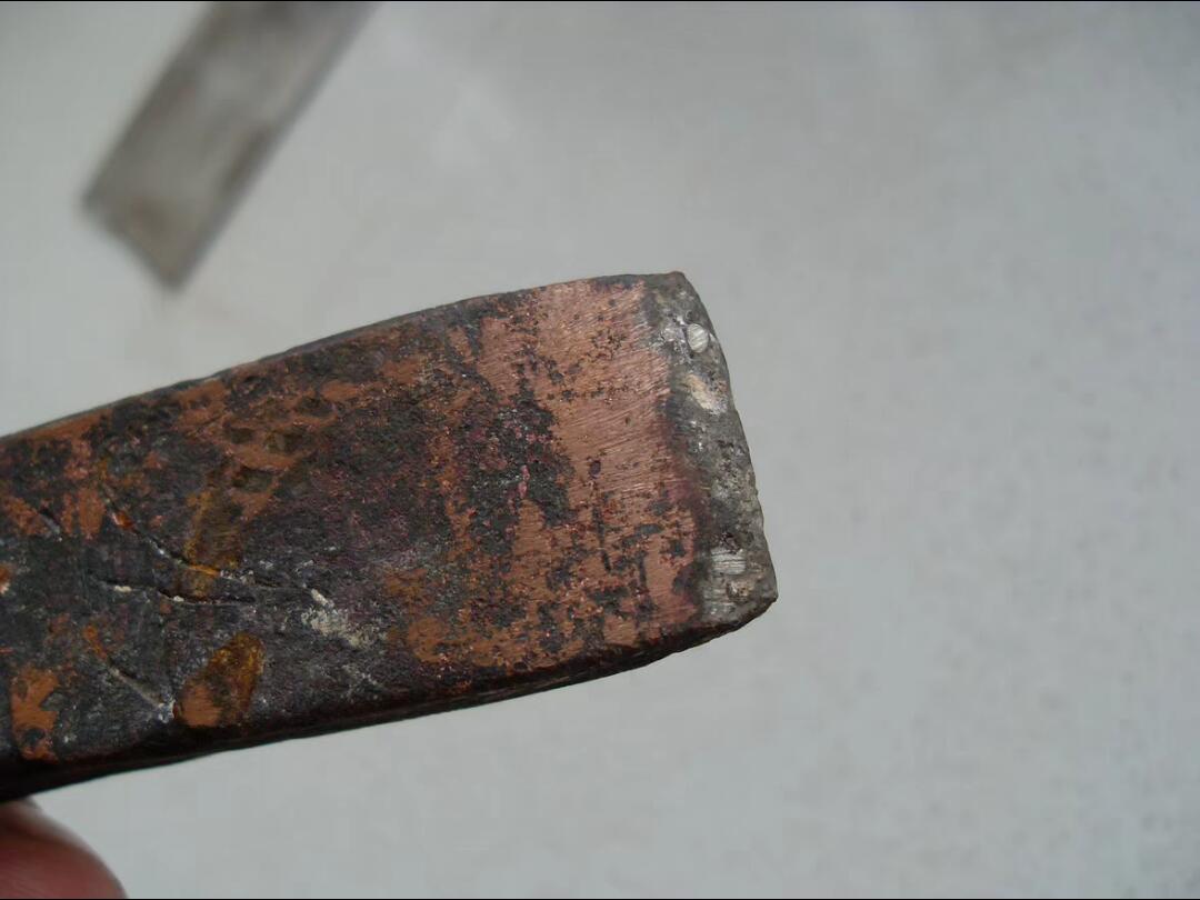 民国老紫铜条 镇纸 收藏铜器