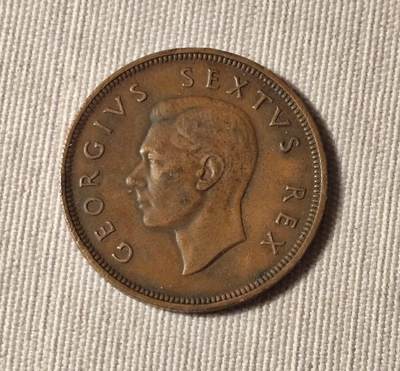 1952年南非一便士铜币：英属余晖与种族隔离阴影下的货币转折