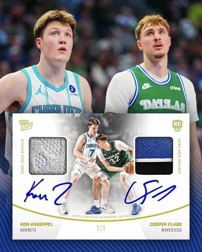 抢弗拉格、克努佩尔双人物料新秀签！两位顶级好秀Topps Now的幸运Hit这次光顾谁