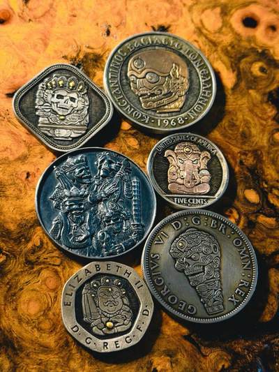 流浪币雕刻藏传尸陀林