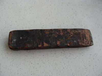 民国老紫铜条 镇纸 收藏铜器