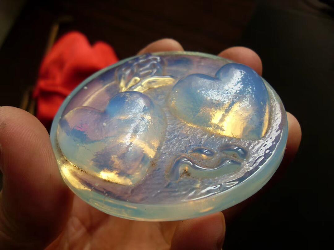 心相印水晶摆件 牌子 玻璃 水晶！！