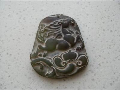 古董级老玉牌子，马踏祥云！！