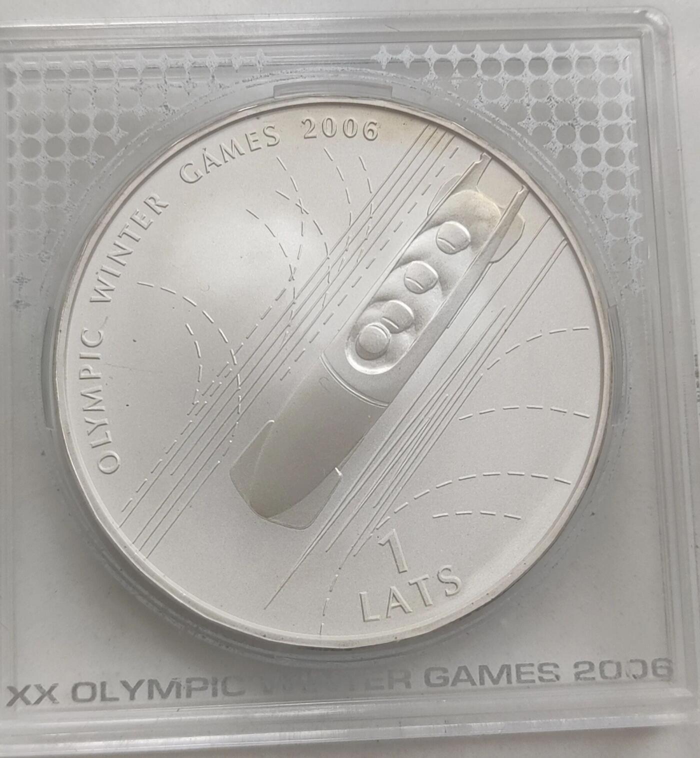 拉脱维亚2006年都灵冬奥会纪念银币