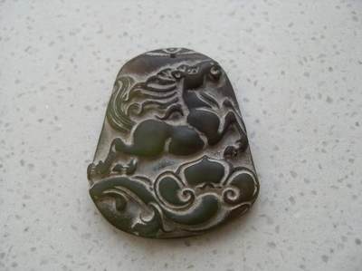 古董级老玉牌子，马踏祥云！！