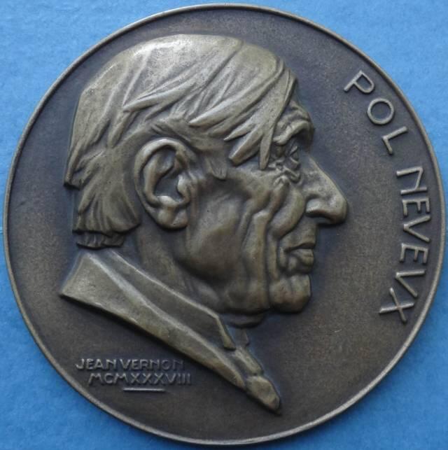 法国1938年SFAM协会限量浇铸铜章作家波尔·内沃