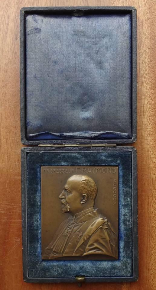 法国1910年矩形原盒铜章神经学家菲尔让斯·雷蒙