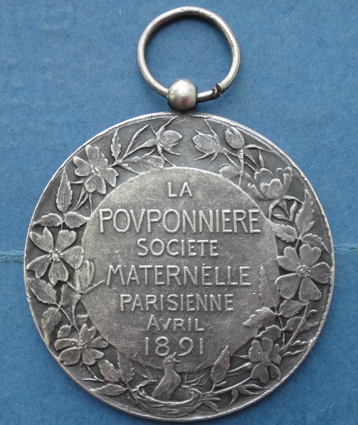 法国巴黎母亲协会1891年银章