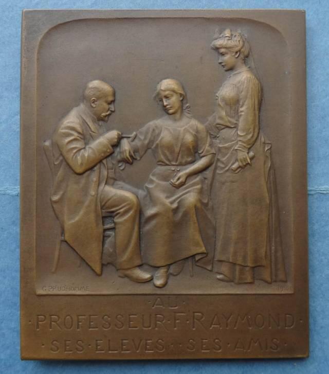 法国1910年矩形原盒铜章神经学家菲尔让斯·雷蒙