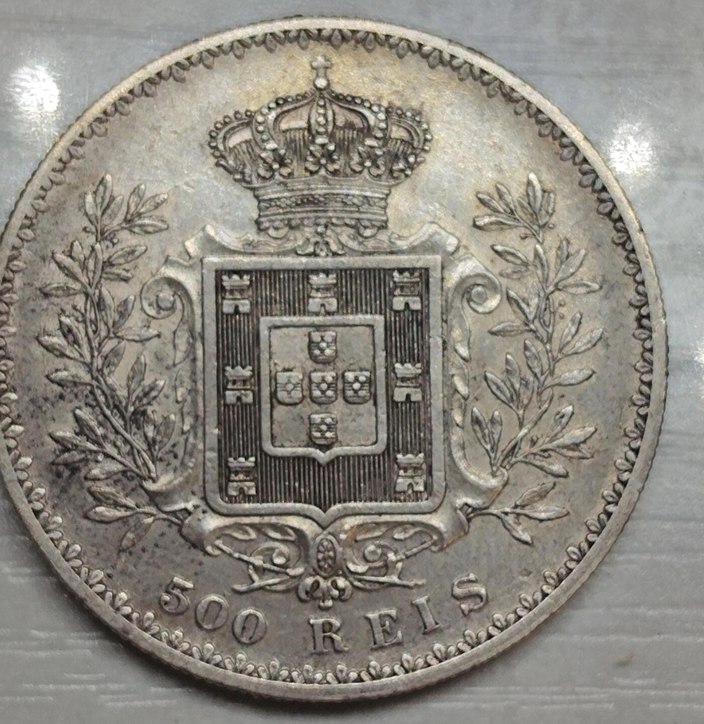 1891年葡萄牙王国卡洛斯一世500瑞斯银币