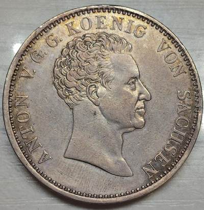 1827年萨克森王国安东一世1泰勒银币