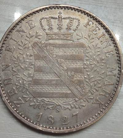 1827年萨克森王国安东一世1泰勒银币