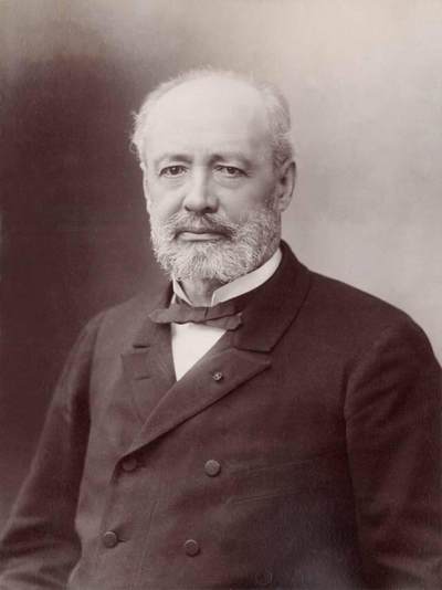 法国1907年矩形镀银铜章医学家、政治家莱昂·拉贝