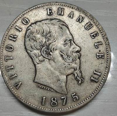 意大利王国1875年发行的5里拉银币