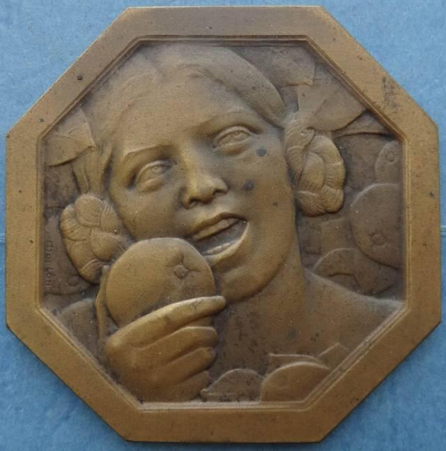 法国1930年八边形铜章苹果