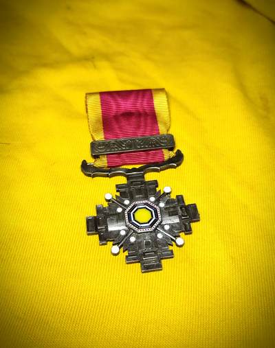 伪满柱国勋章 影视道具复制品 