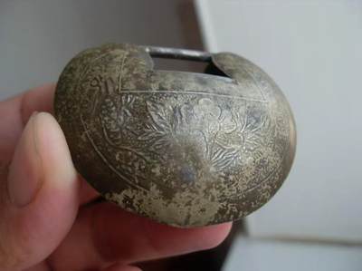 老白铜长命百岁锁！！