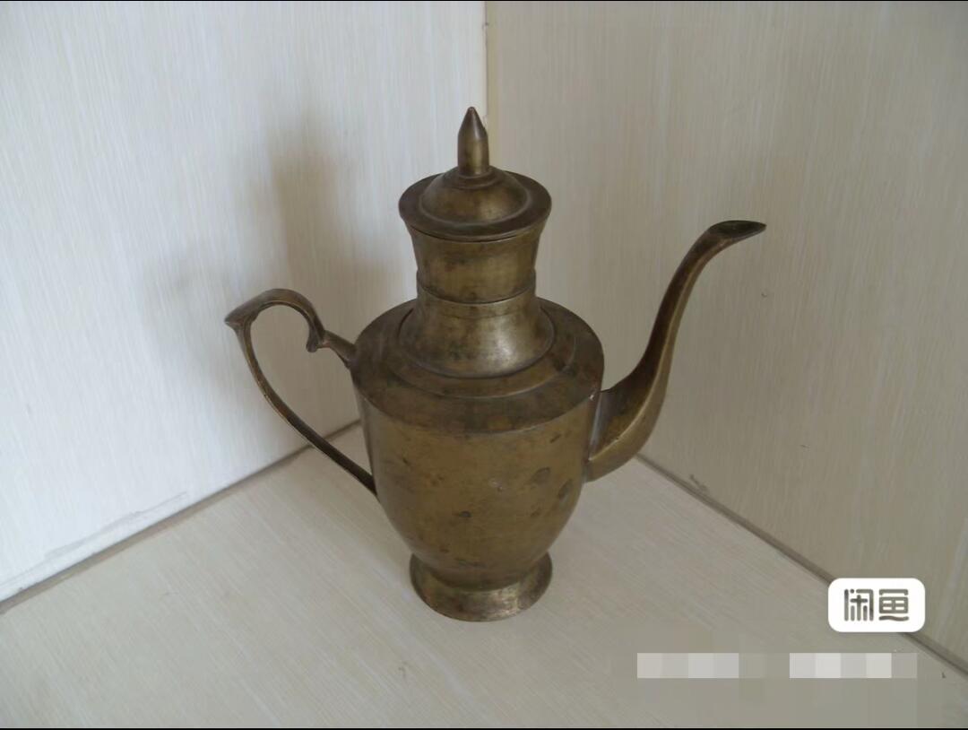 古董级老铜酒壶！！
