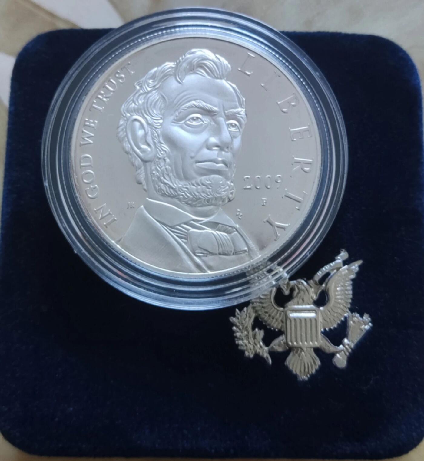 2009年美国林肯诞辰200周年1美元精制纪念银币