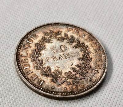 1976年50法郎大力神，心心念的币收到啦。2026/2/8