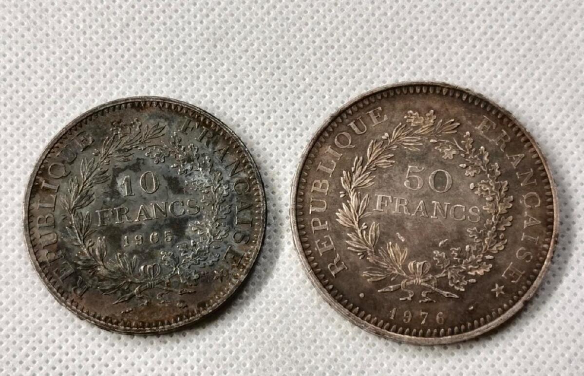1976年50法郎大力神，心心念的币收到啦。2026/2/8