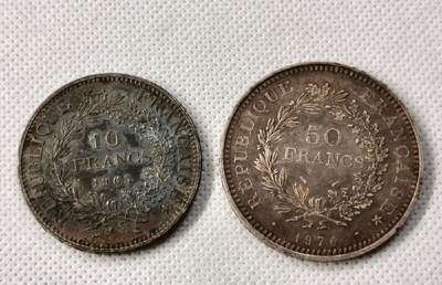 1976年50法郎大力神，心心念的币收到啦。2026/2/8