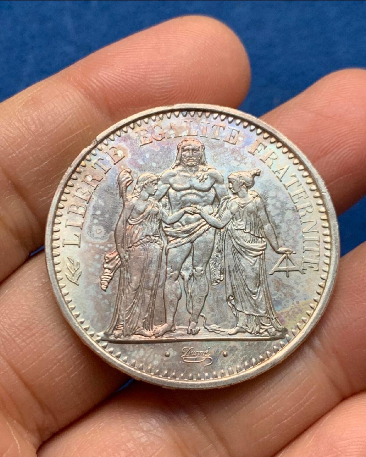 拍到一枚1966年大力神10法郎，2026/2/8