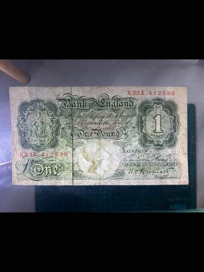 1948年英国一英镑纸钞