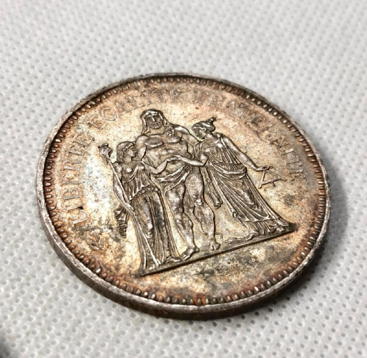 1976年50法郎大力神，心心念的币收到啦。2026/2/8