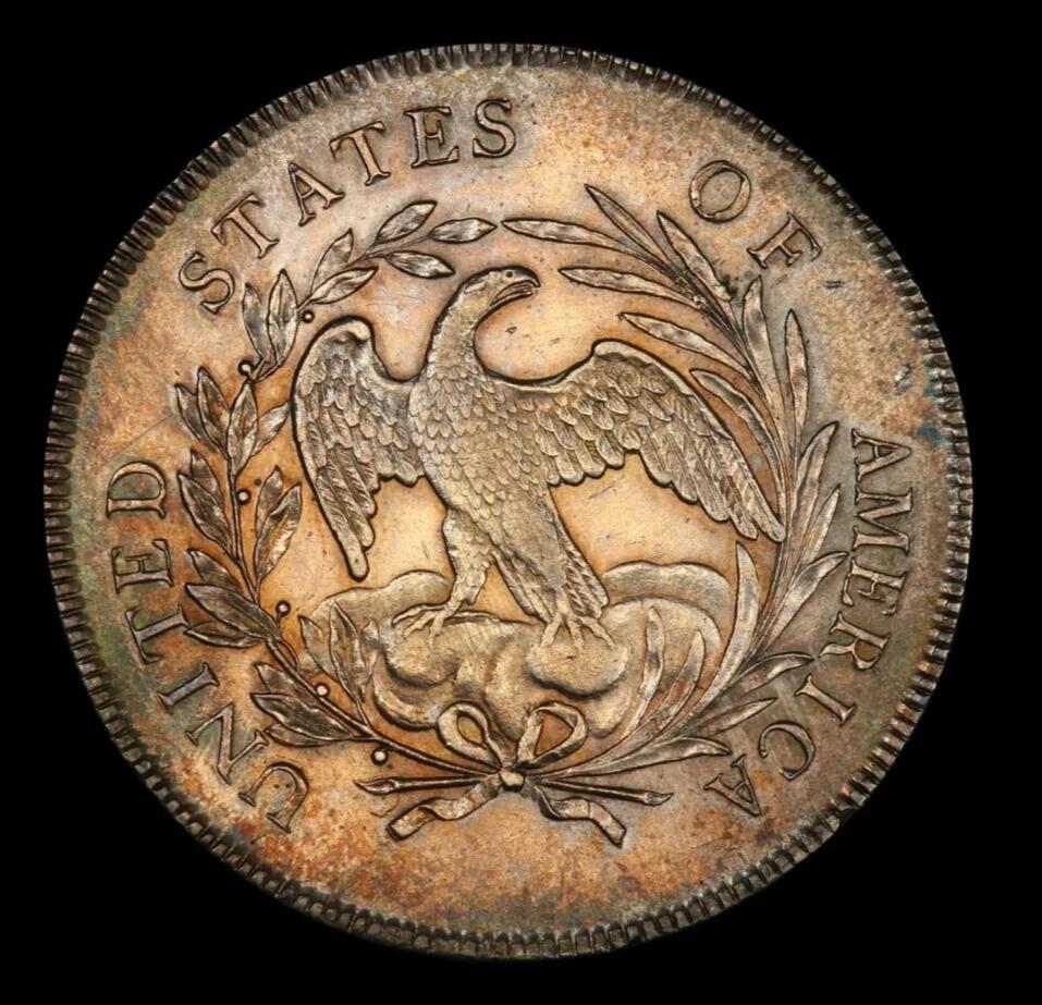 1795年美国飘发自由女神1美元银币