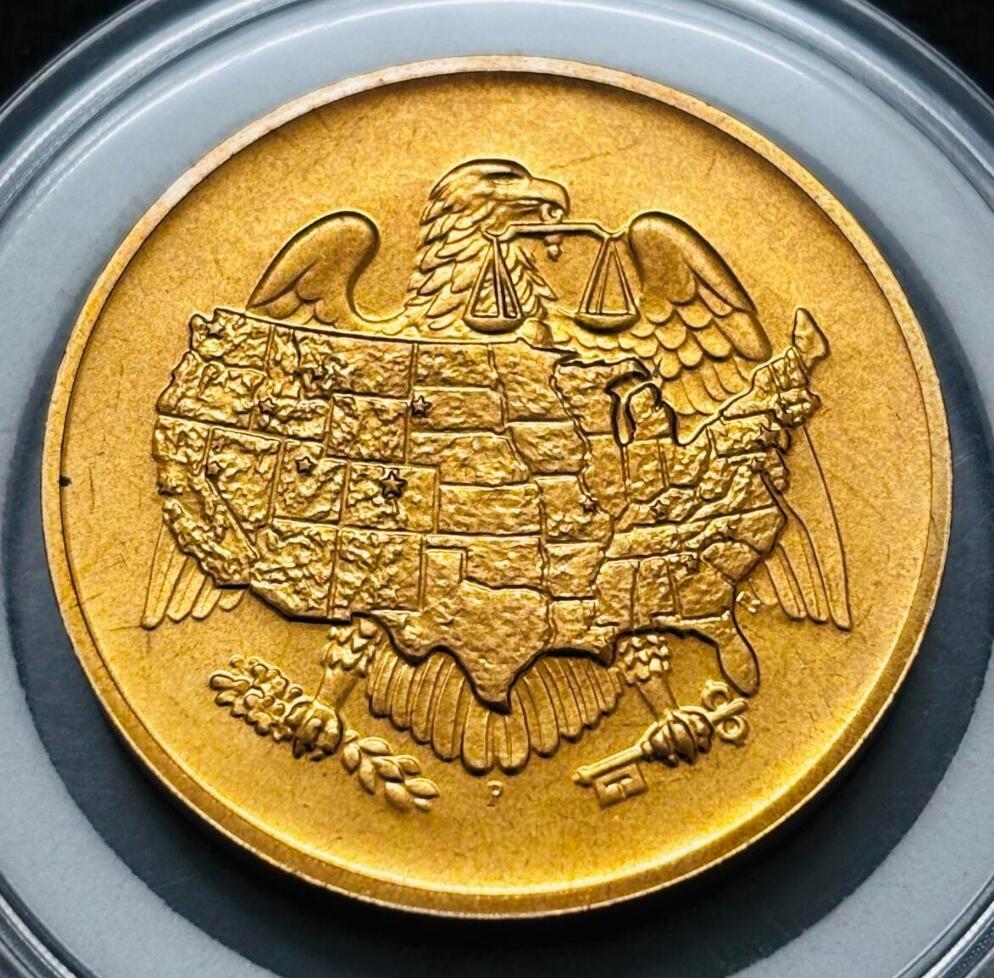 1969年美国费城造币厂新厂落成纪念铜章